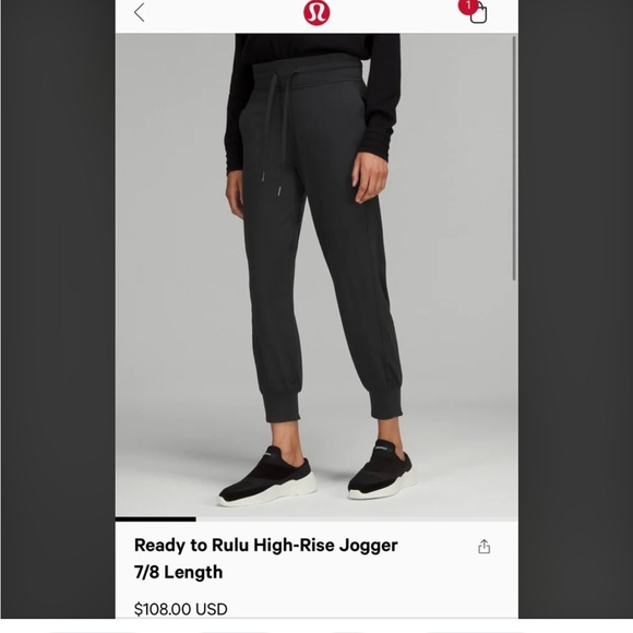 Lululemon Athletica Black Lounge Pants - Picture 1 of 6